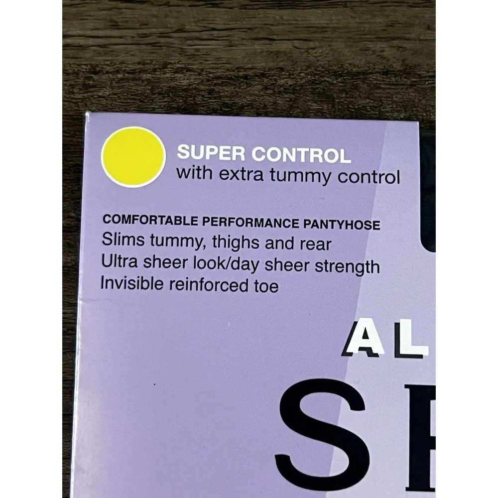 Spanx Leg Support All the Way Pantyhose Size D Black Super Control Reinforced